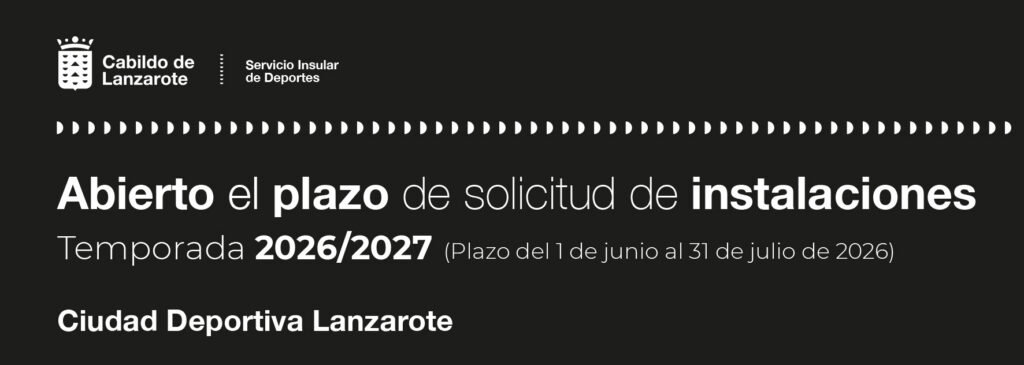 El Servicio Insular de Deportes abre el plazo de solicitud para el uso de las instalaciones deportivas insulares de cara a la temporada 2026-2027