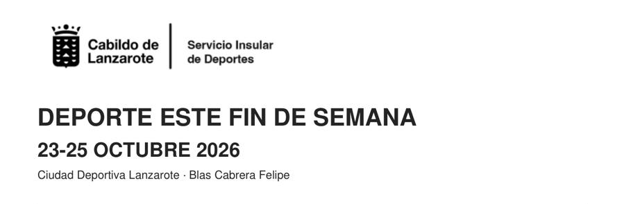 Partidos del 23 al 25 de octubre en la Ciudad Deportiva Lanzarote - Blas Cabrera Felipe